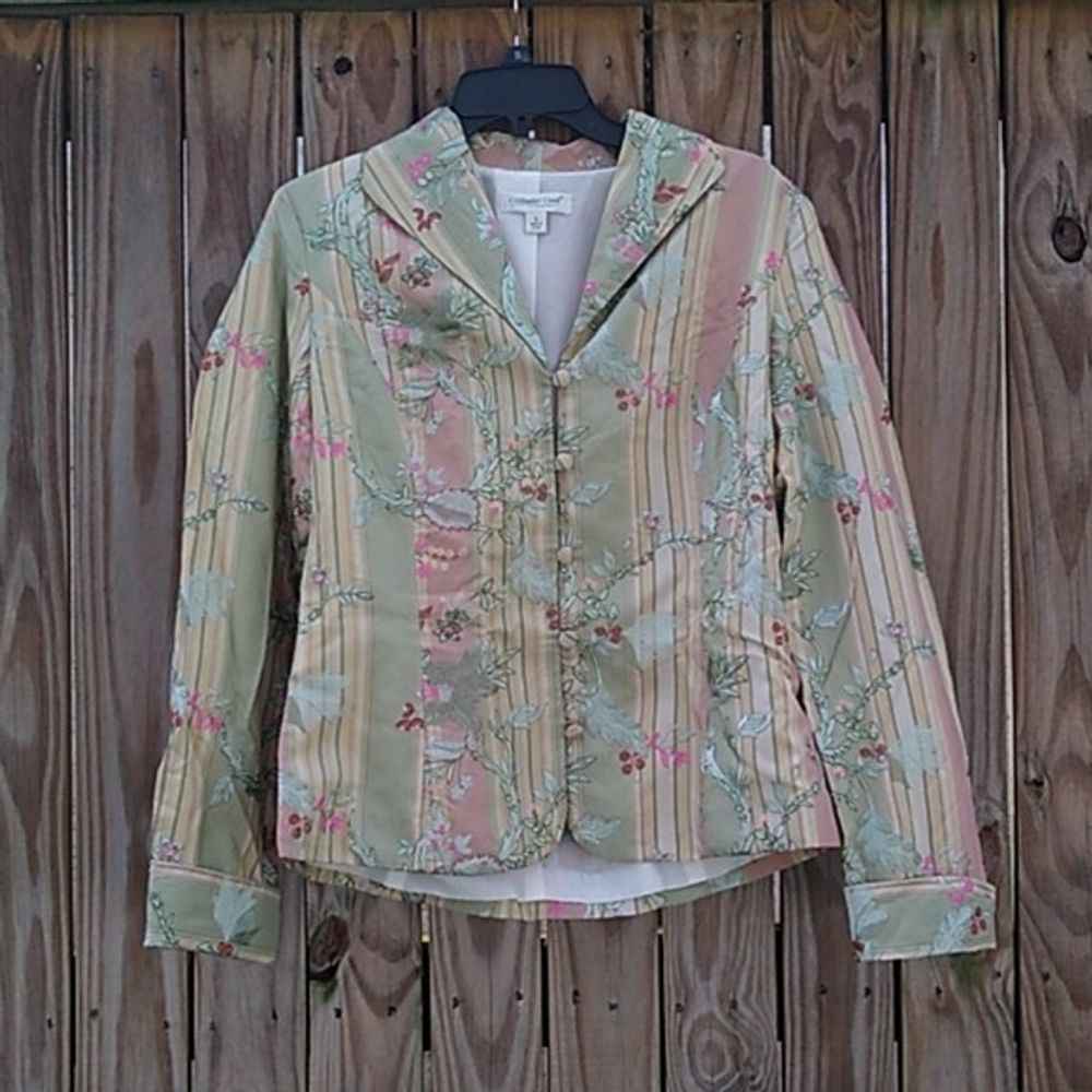 Coldwater Creek embroidered blazer size small